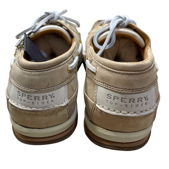 Sperry Boat Shoe Men's Gold 2 Eye Greige 10.5M 0219491 Top Siders (READ) - Picture 5 of 11